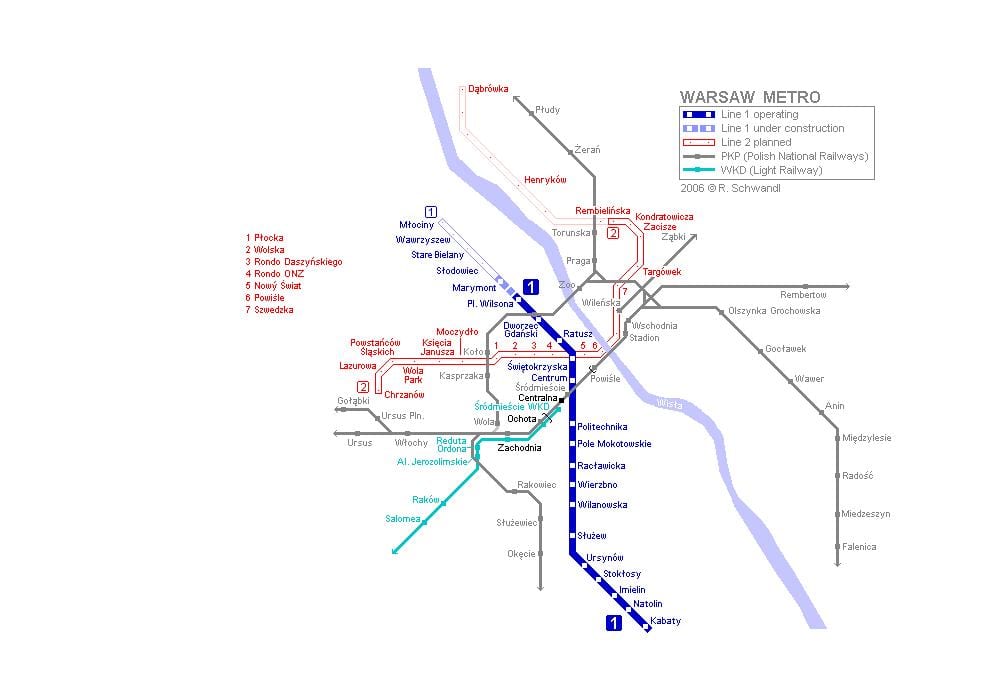 Varşova metro haritası