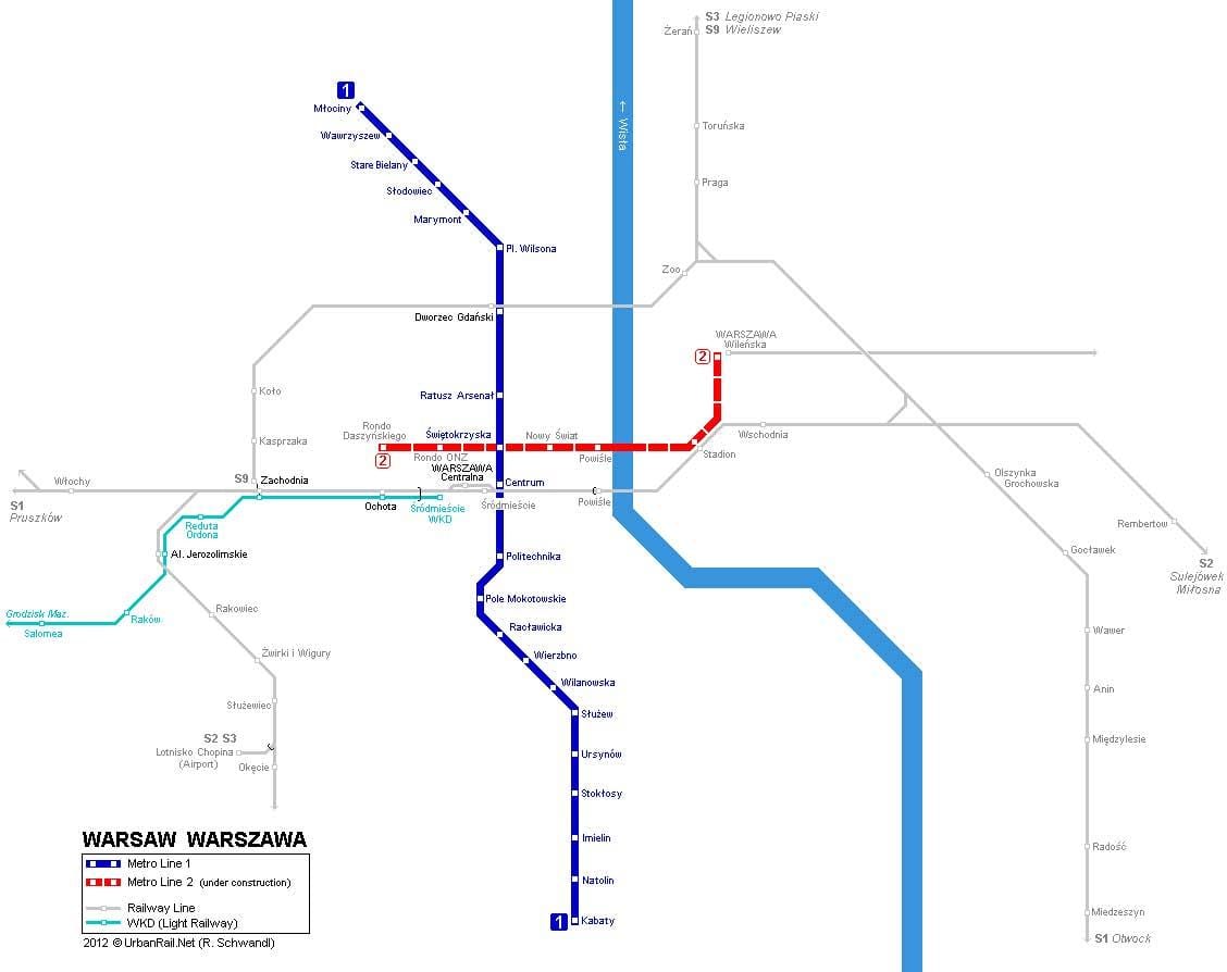 harita metro Varşova