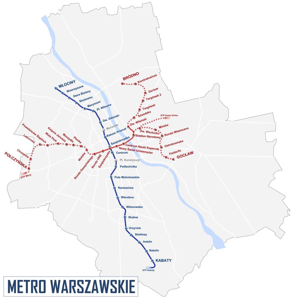 metro haritası Varşova