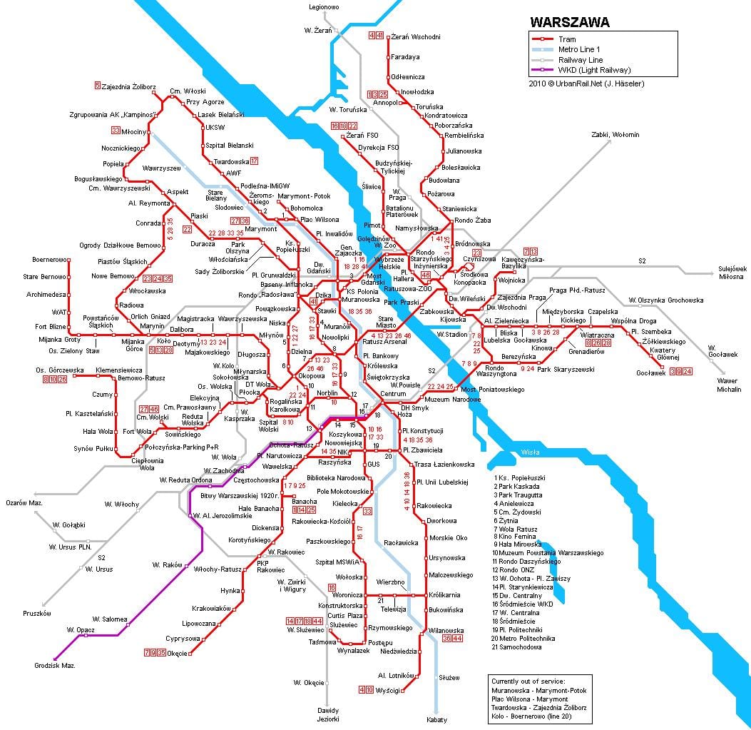 Varşova tren göster