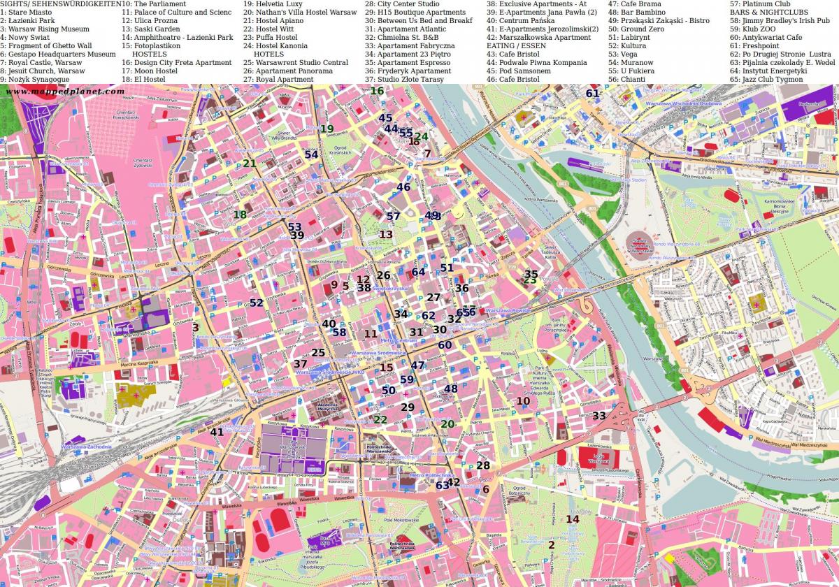 Varşova şehir haritası 