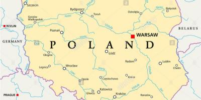 Dünya haritası üzerinde Varşova konumu 