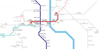 Metro haritası Varşova Polonya