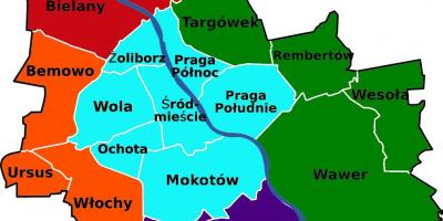 Varşova haritası ilçeler 