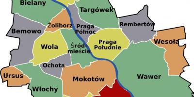 Varşova haritası mahalleleri 