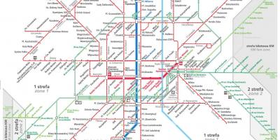 Varşova ulaşım haritası